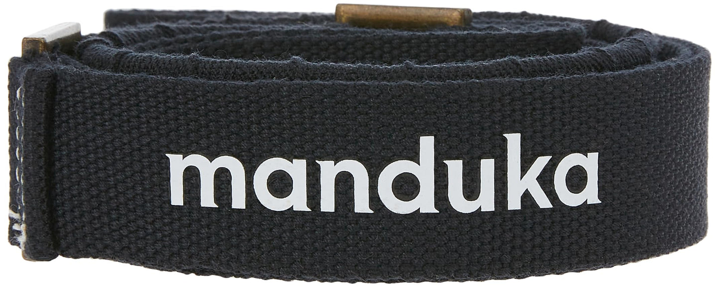 Manduka Yoga Commuter Mat Carrier - Eco-Friendly Cotton, Easy to Carry, Hands-Free, For All Mat Sizes, Black, 68" x 1.5"
