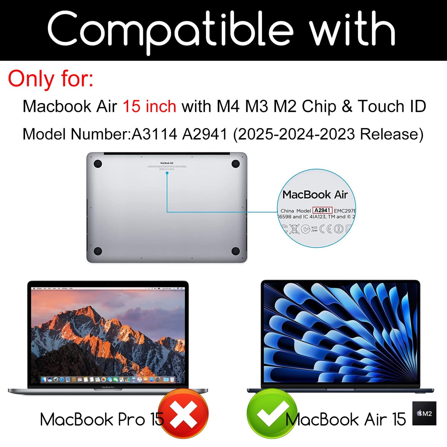 KEANBOLL 3 Pack Anti Glare Screen Protector for New Apple 2025-2024-2023 MacBook Air 15 inch (Model: A3241 A3114 A2941) Laptop with M4 M3 M2 Chip 15.3 inch Laptop,Anti Fingerprint (Matte) Shield