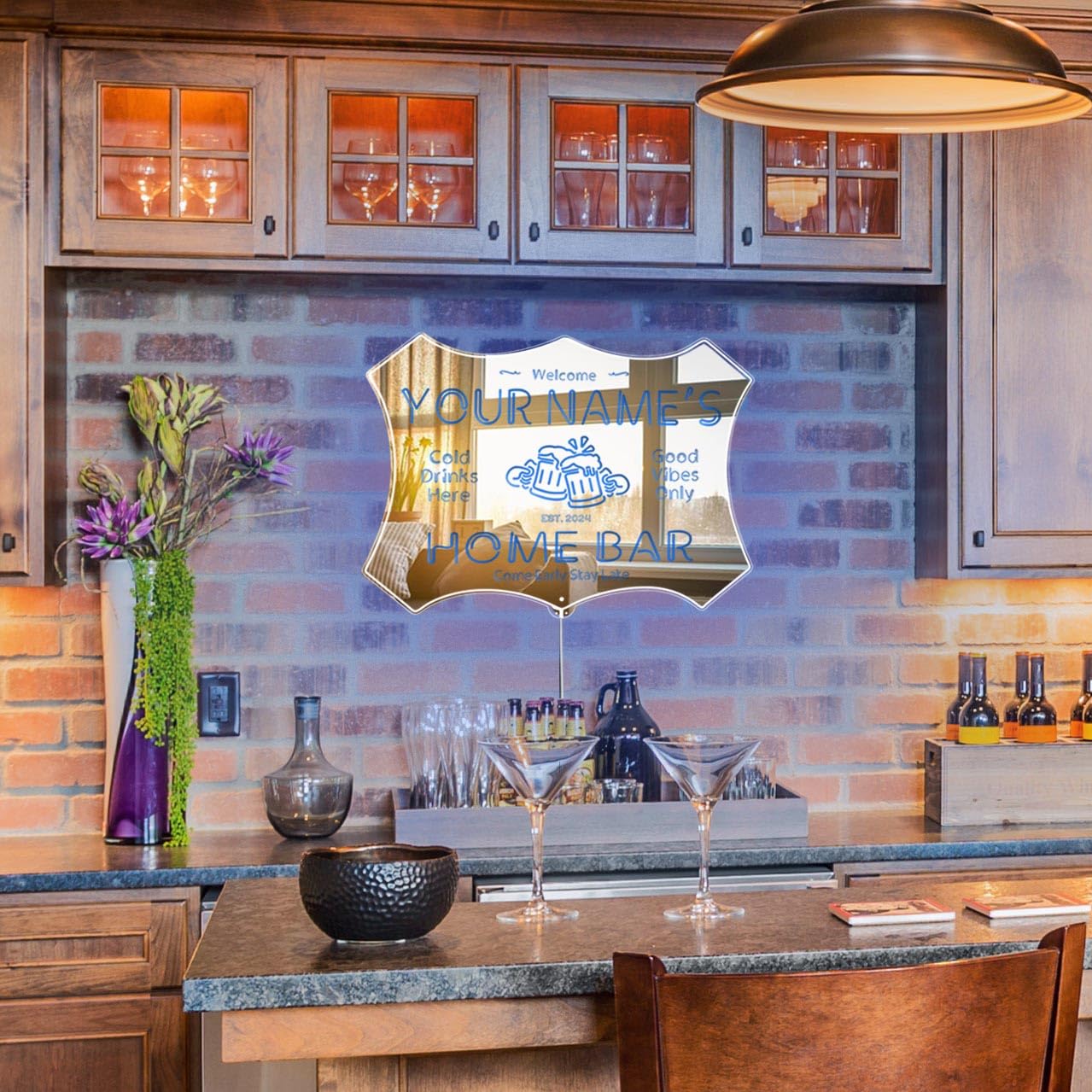 ADVPRO Personalized Your Name Home Bar RGB Dynamic Glam LED Sign - Cut-to-Edge Shape - Smart 3D Decoration - Multicolor Signage st06s86-fnd-p11d-tm-c