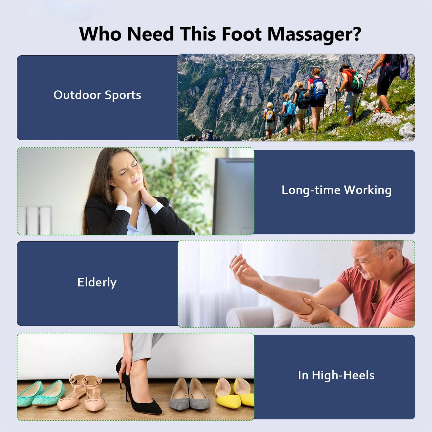 Phixnozar Transcutaneous Electronic Nerve Stimulator, EMS Foot Massager for Muscle Relaxation, LCD Display Screen,Back & Legs Massager