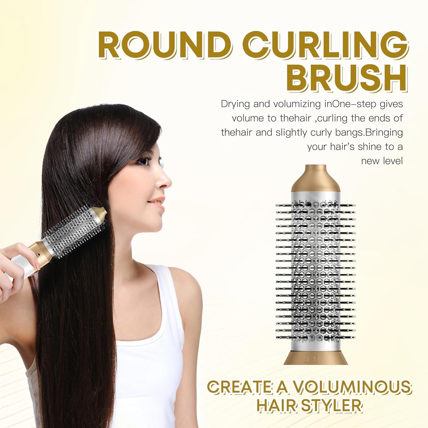 Hair Dryer Brush 5 in 1, Negative Ion Blow Dryer Brush Set Upgrade Hot Air Brush Air Styler Curling Wrap Air Curler, Curling Iron Hair Styling Tools As A Gift for Straight/Curl/Drying/Smoothing