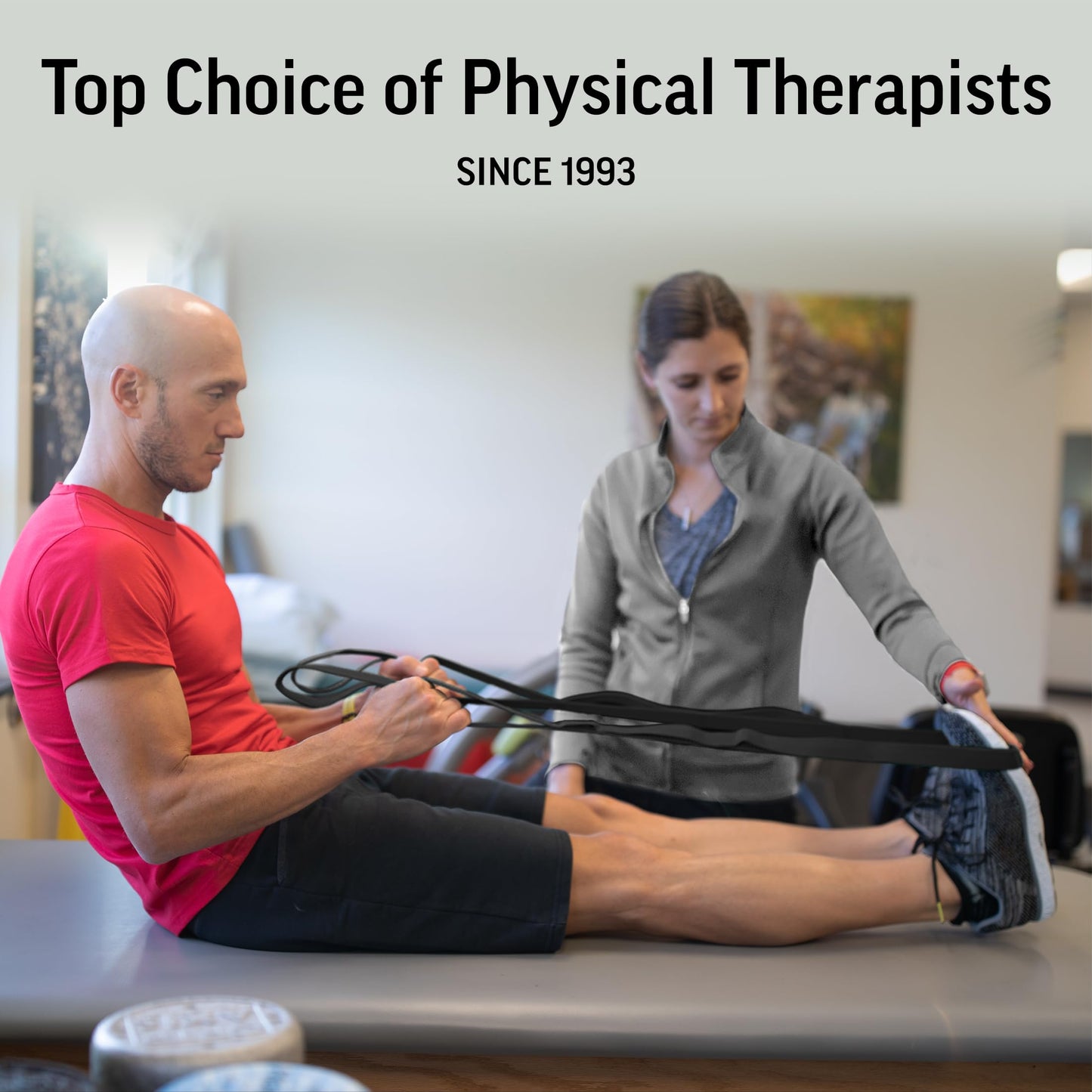 OPTP The Original Stretch Out Strap with Exercise Poster, USA Made Top Choice Stretch Out Straps for Physical Therapy, Yoga Stretching Strap or Knee Therapy (XL)