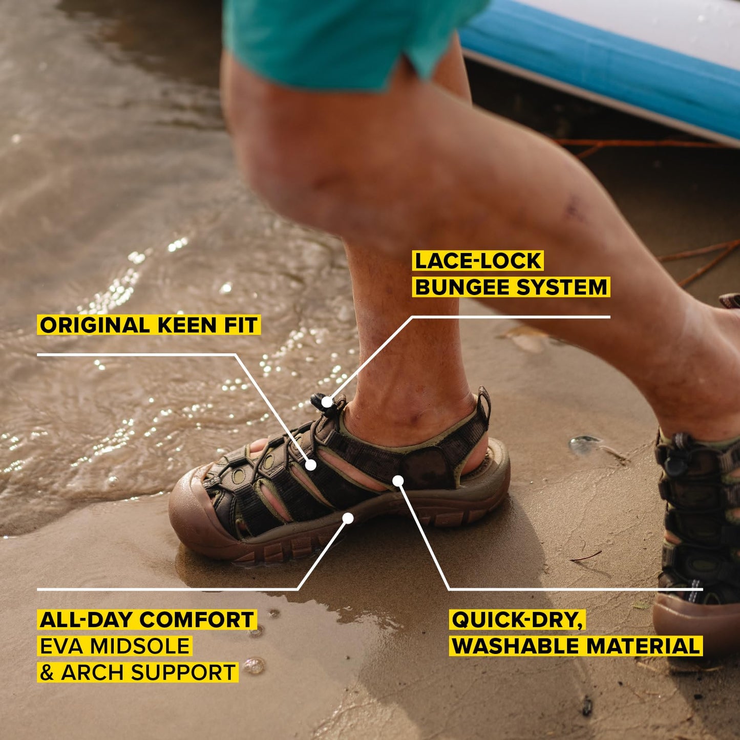 KEEN Men's Newport H2 Closed Toe Water Sandals, Magnet/Nasturtium, 10.5