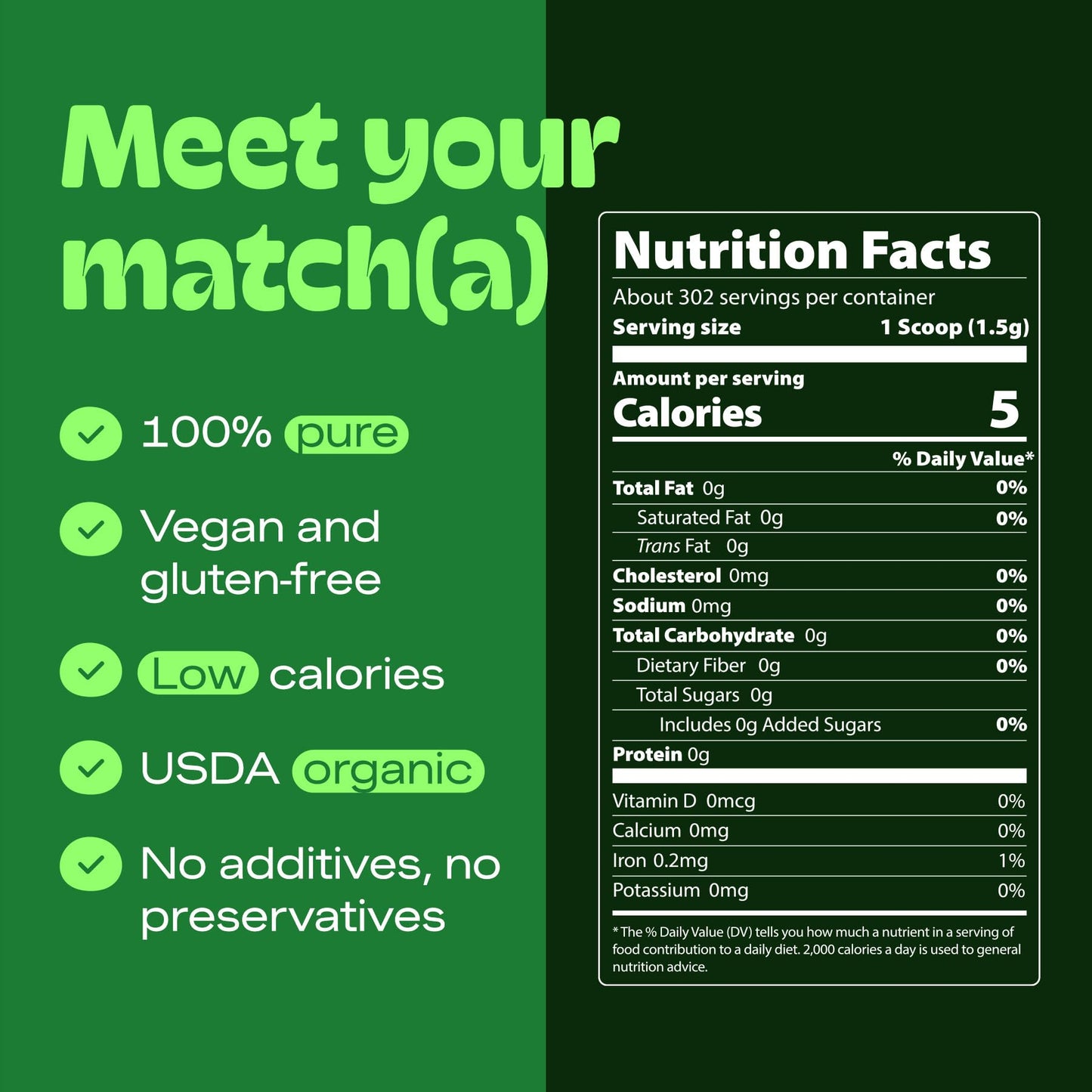 MATCHA DNA Certified Organic Matcha Green Tea Powder (16 oz TIN CAN)