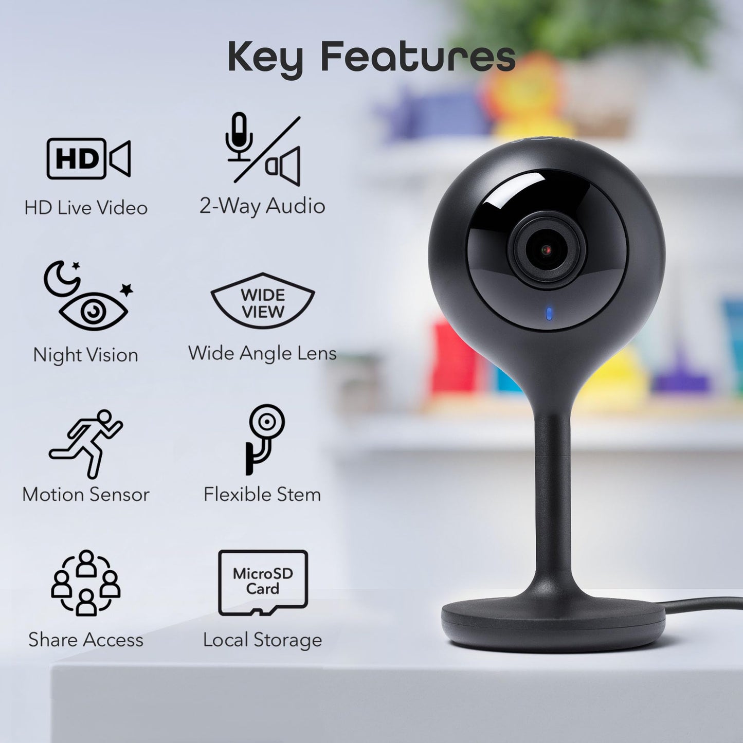 Geeni Look 1080p Indoor Security Camera – 2-Pack Full HD WiFi Indoor Camera with 2-Way Audio, Motion Detection, & Night Vision – Support for Alexa & Google Assistant
