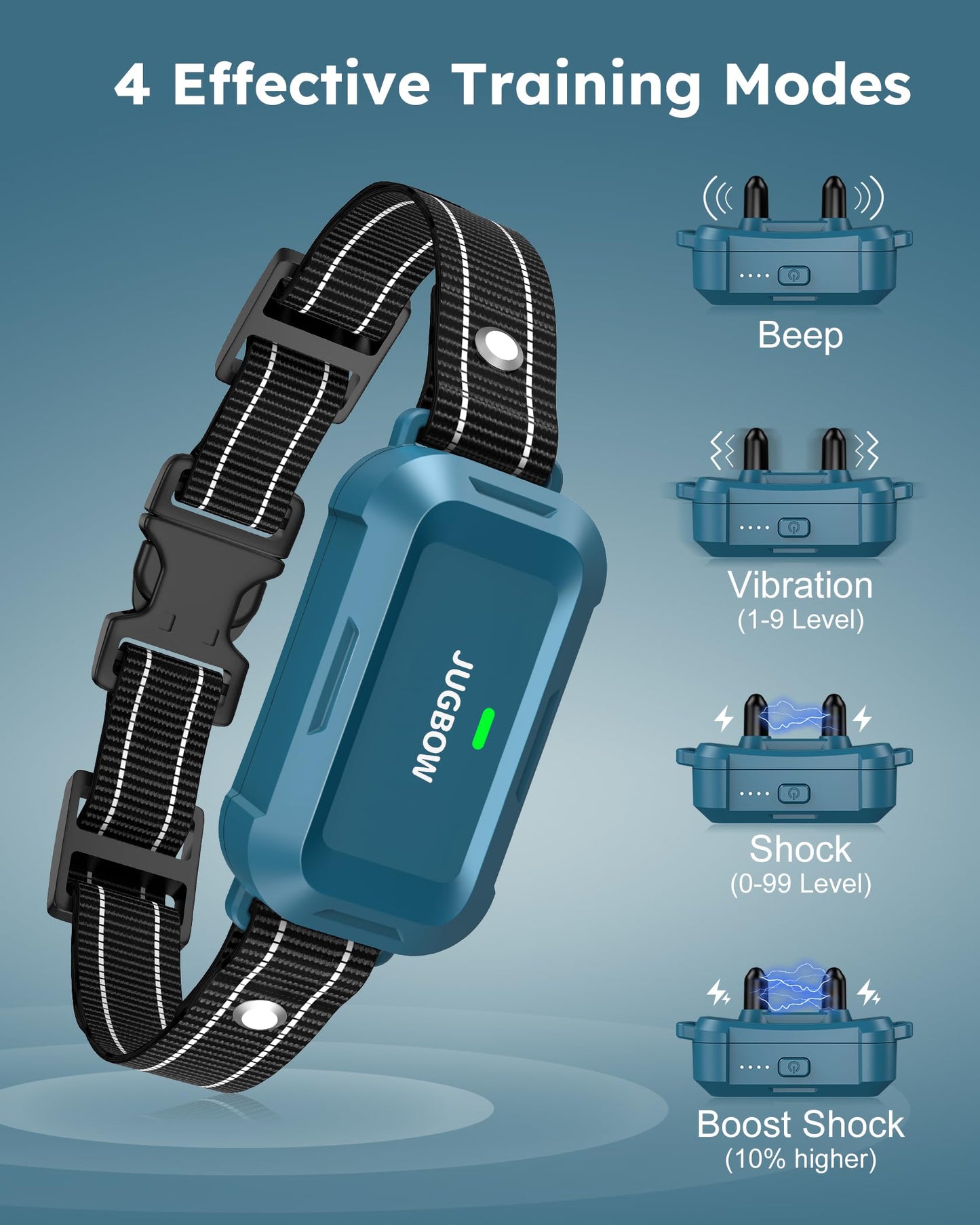 Jugbow Dog Shock Collar 2 Dogs - 4200FT Dog Training Collar with Remote, IPX8 Waterproof E Collar for Dogs Training, Rechargeable Collars for Dogs (10-120lbs)