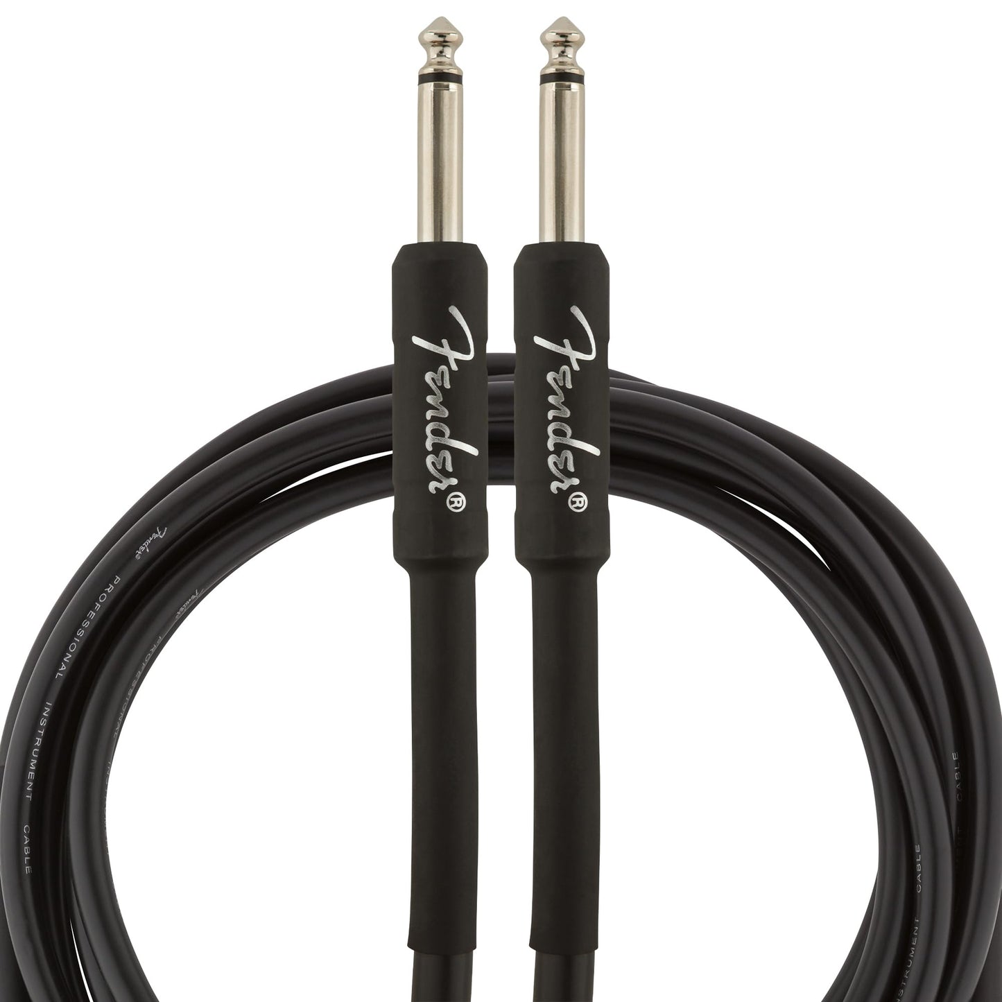 Fender Professional Series Instrument Cable, Guitar Cable 10 ft, Guitar Accessories, Stage Ready with Anti-Kinking Design, Black