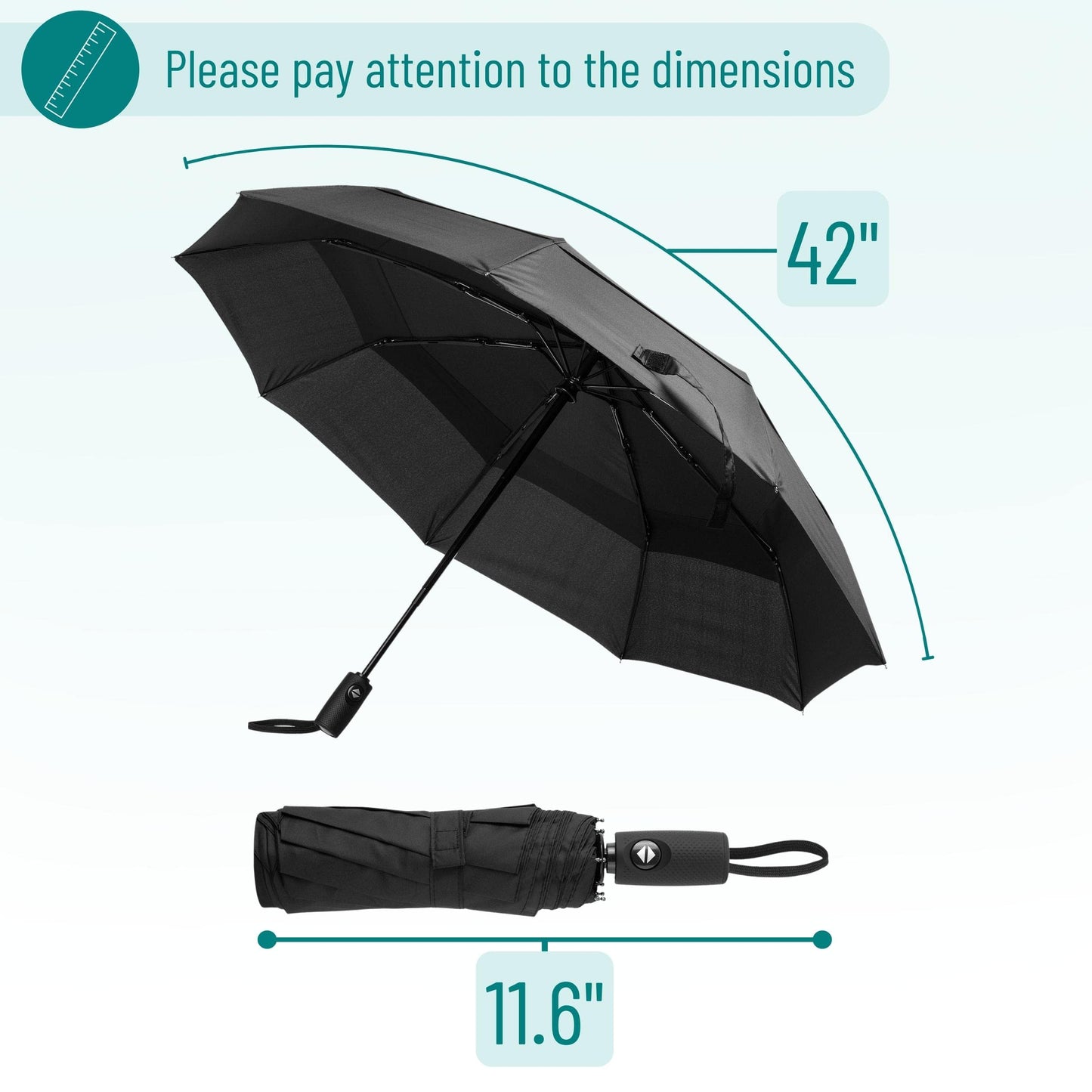 Mr. Pen- Windproof Travel Umbrella Compact, Automatic Umbrellas for Rain, Umbrellas for Rain Windproof