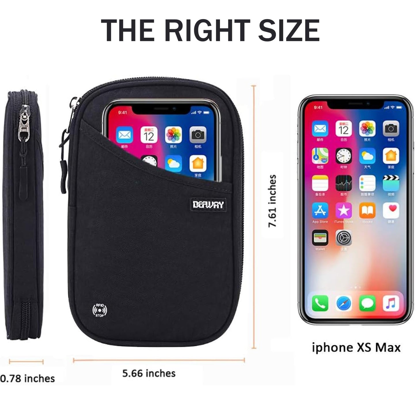 Passport Holder for Travel, Rfid Blocking Passport Wallet Travel Wallet Waterproof Case for Cards Passport Case, Travel Document Organizer Credit Cards Case Rfid Passport Holder for Travel