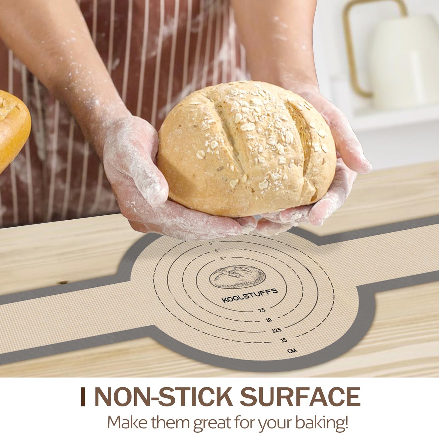 Koolstuffs Silicone Bread Sling for Dutch Oven, 2 PCS Non-Stick & Easy Clean Reusable Silicone Bread Baking Mats with Long Handles, Easy to Transfer Sourdough Bread