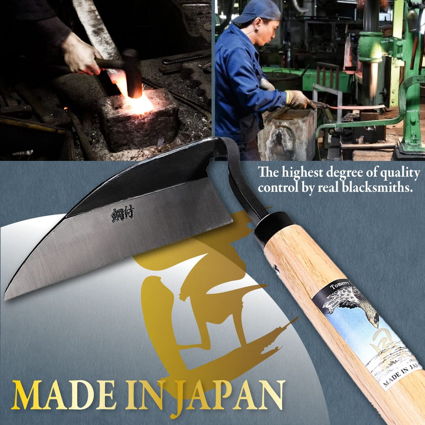 Japanese Weeding Tool Very Sharp Edge Nejiri Gama - Made in Japan - Traditional Craftsmanship