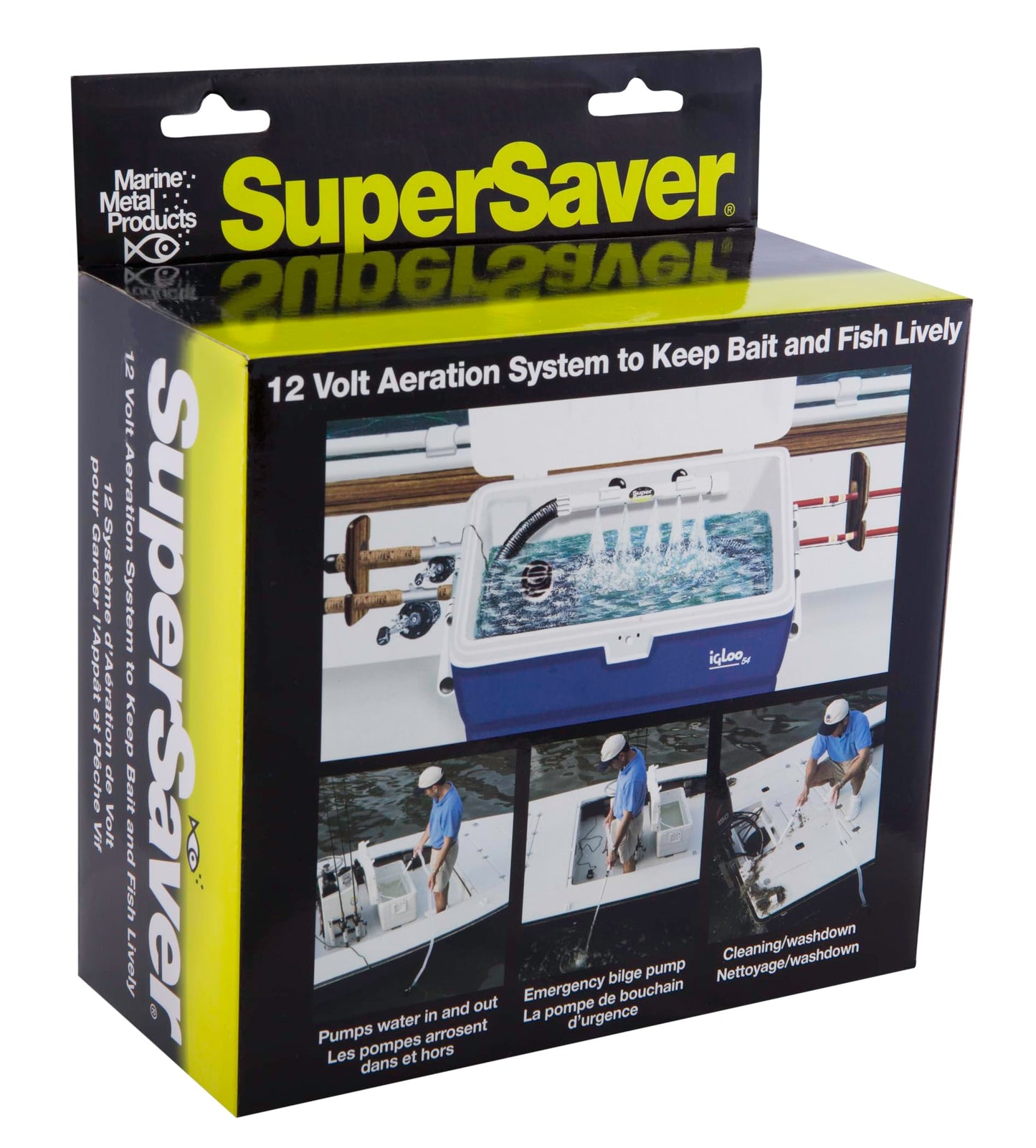 Marine Metal SS-212 Super Saver Live Well Bait System & Aerator Kit (12 Volt)