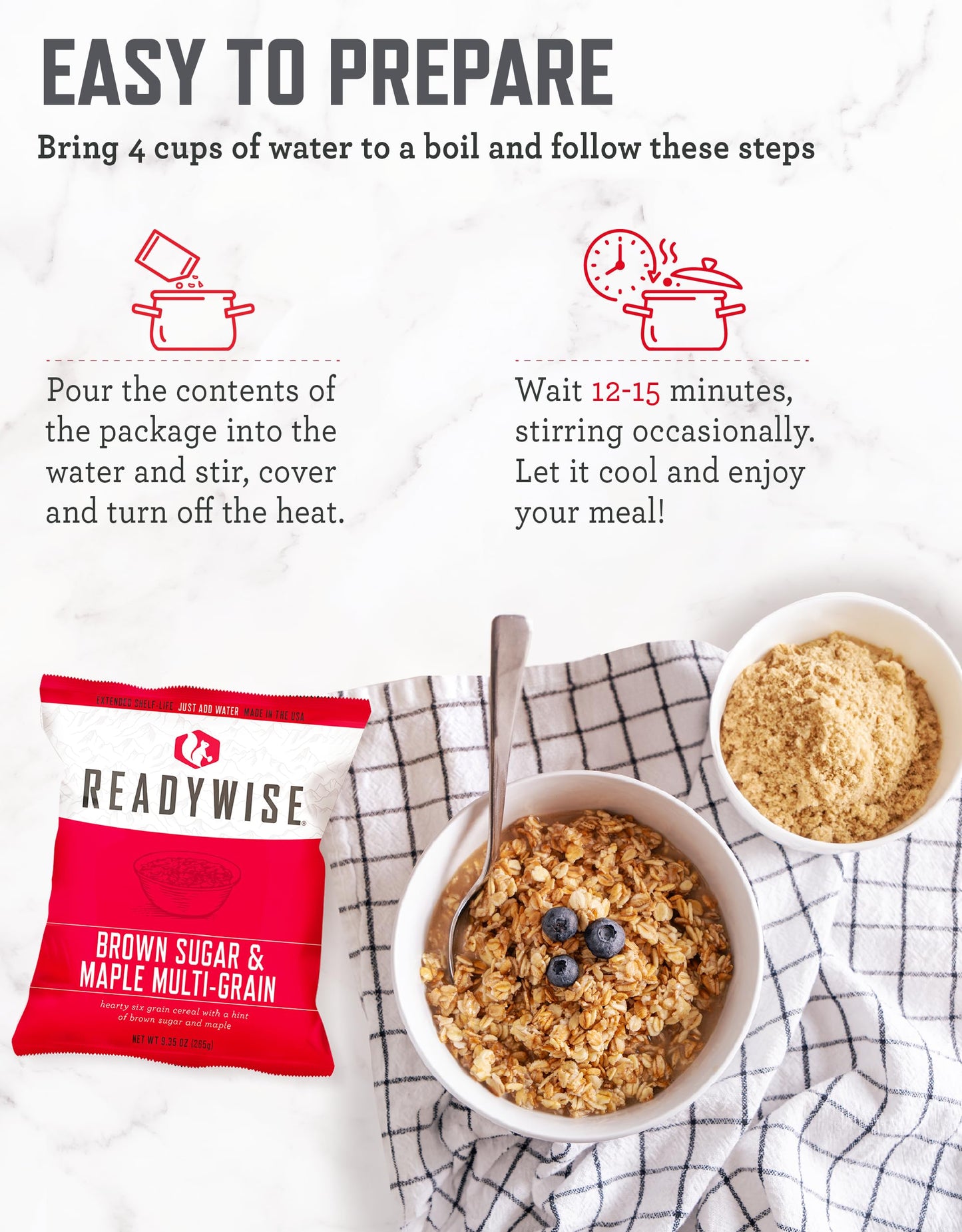 ReadyWise Prepper Pack Bucket - 52 Servings Emergency Food Supply, Survival Kit, Protein Meals, Dehydrated & Freeze Dried Food, Ready to Eat Camping Essentials, up to 25 Year Shelf Stable Life