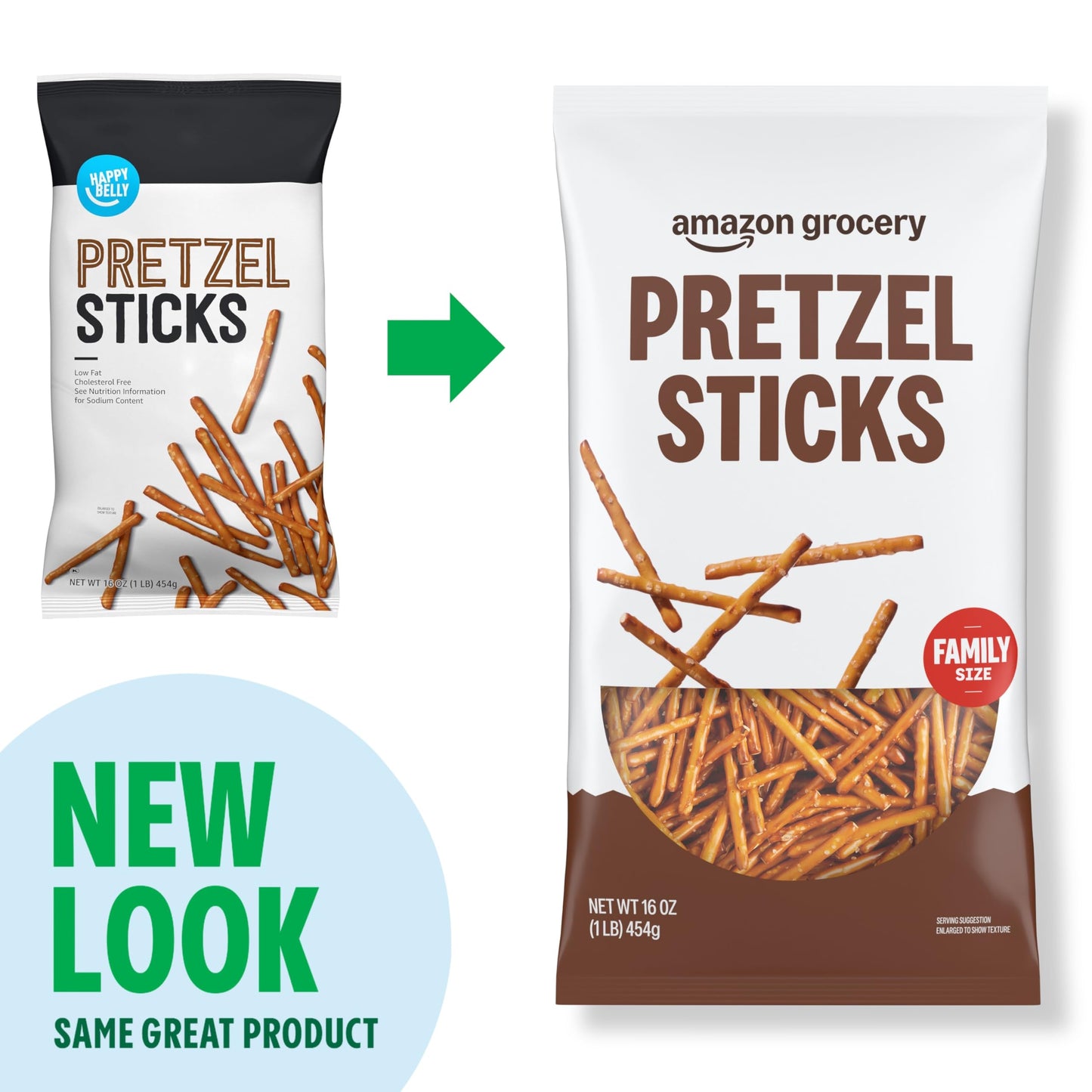 Amazon Grocery, Pretzel Sticks, 16 Oz (Previously Happy Belly, Packaging May Vary)