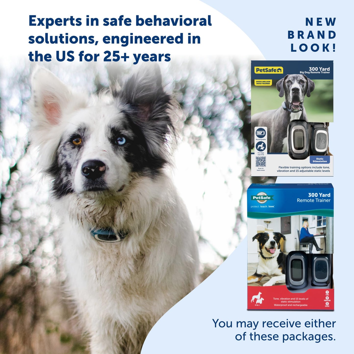 PetSafe 300 Yard Remote Training Collar – Choose from Tone, Vibration, or 15 Levels of Static Stimulation – Medium Range Option for Training Off Leash Dogs – Waterproof and Durable – Rechargeable