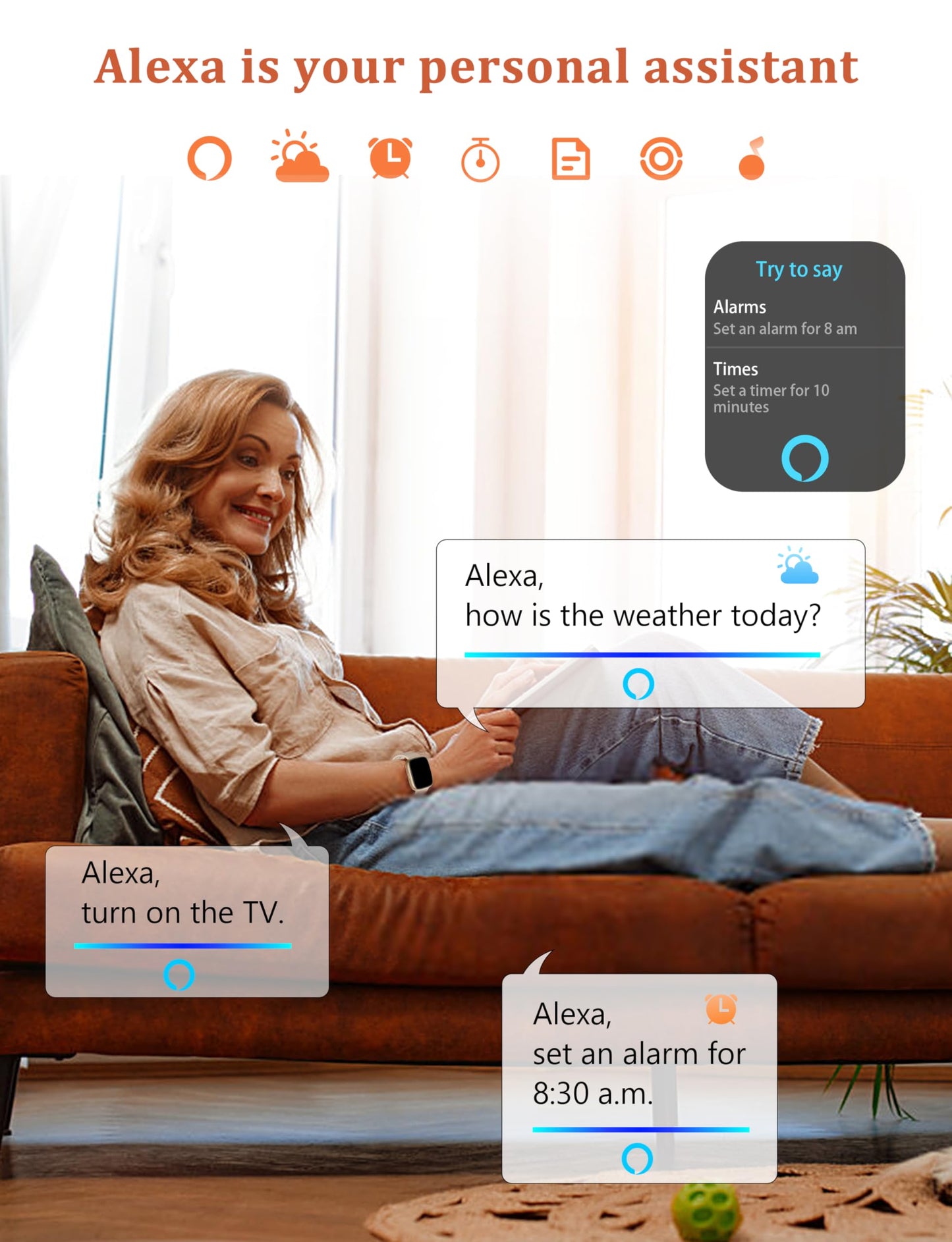 LODIMEKE Smart Watch, Alexa Built-in, Answer/Make Calls 44mm Smartwatch Women Men, 1.83" Sports Watch IP68 Waterproof, Heart Rate SpO2 Sleep Stress Monitor, Step Counter Watch for Android & iOS Phone