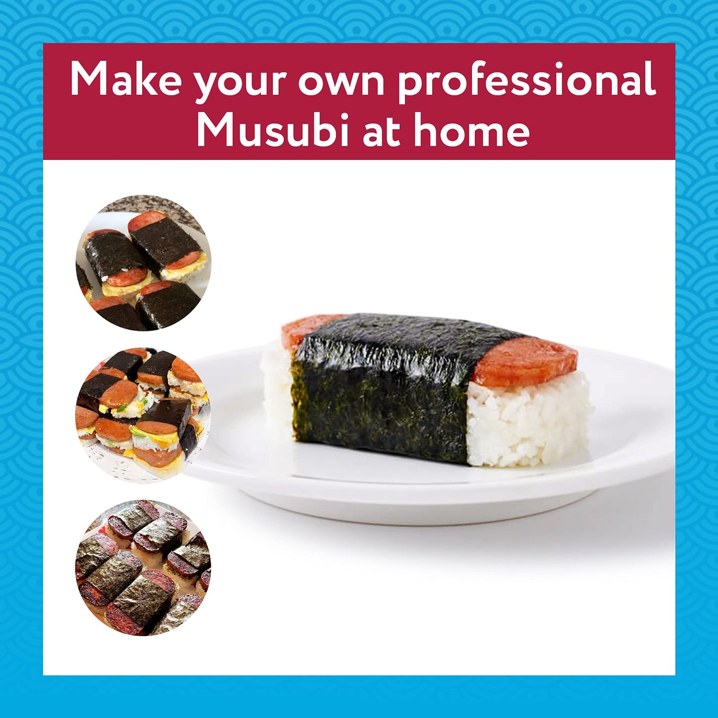 IMPRESA Musubi Maker Kit - 2 Pack - Non-Stick Sushi Press Mold for Handmade Rolls, Kimbap, Onigiri, Sekirei, and Hawaiian Musubi - BPA Free and Non-Toxic - Sushi Making Kit