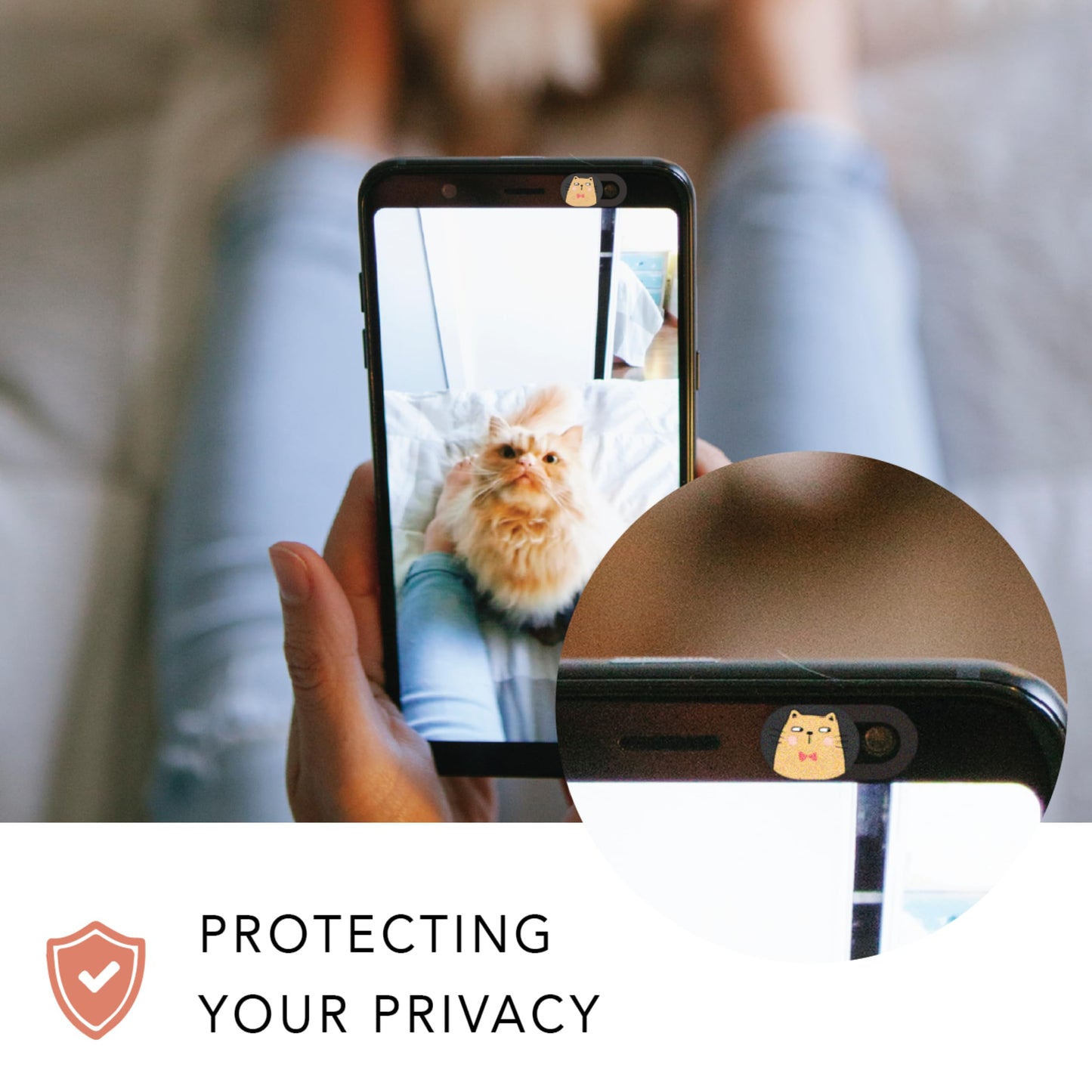 MESMOS Webcam Cover Slide, Cat Lovers Gifts for Women, Cat Lover Themed Thing, Mom Gifts for Women, Laptop Camera Cover Slide Cute (Small)