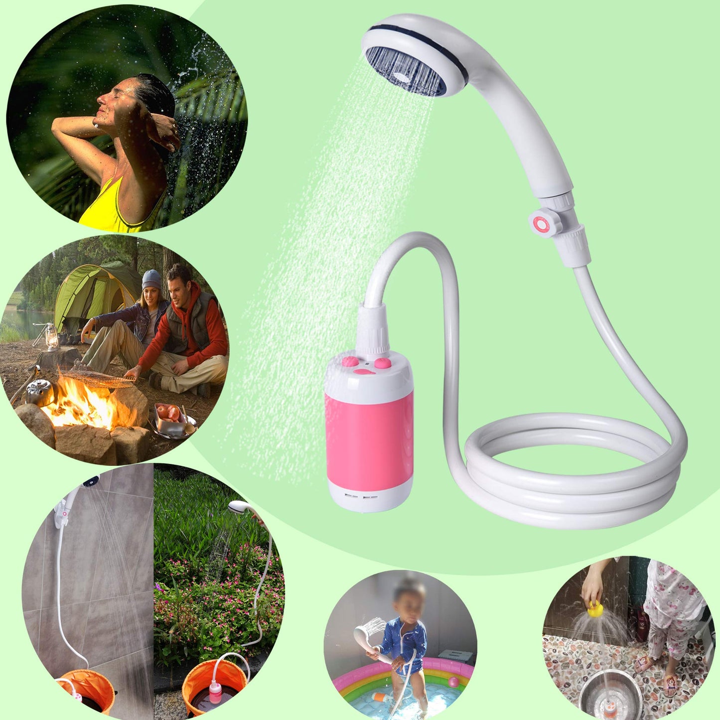 Iron Hammer Portable Shower Camp Shower Rechargeable Shower Camping Shower pet Shower
