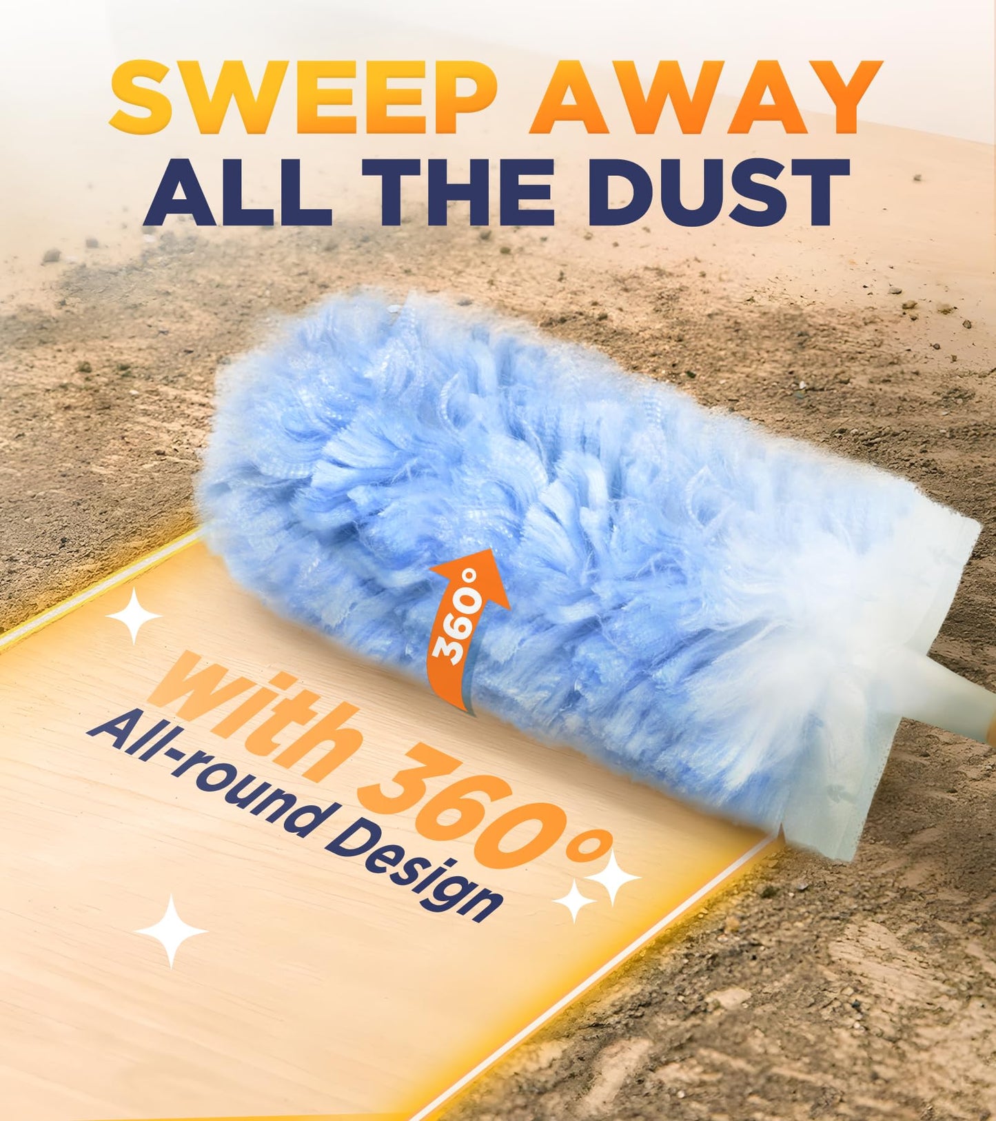 Heavy Duty Duster Refills for Swiffer Duster, 20 Count Duster Refills with 1 Handle, Multisurface 360Β° Dusters with 4X Microfibers, Unscented Disposable Dusters for Cleaning (Blue)