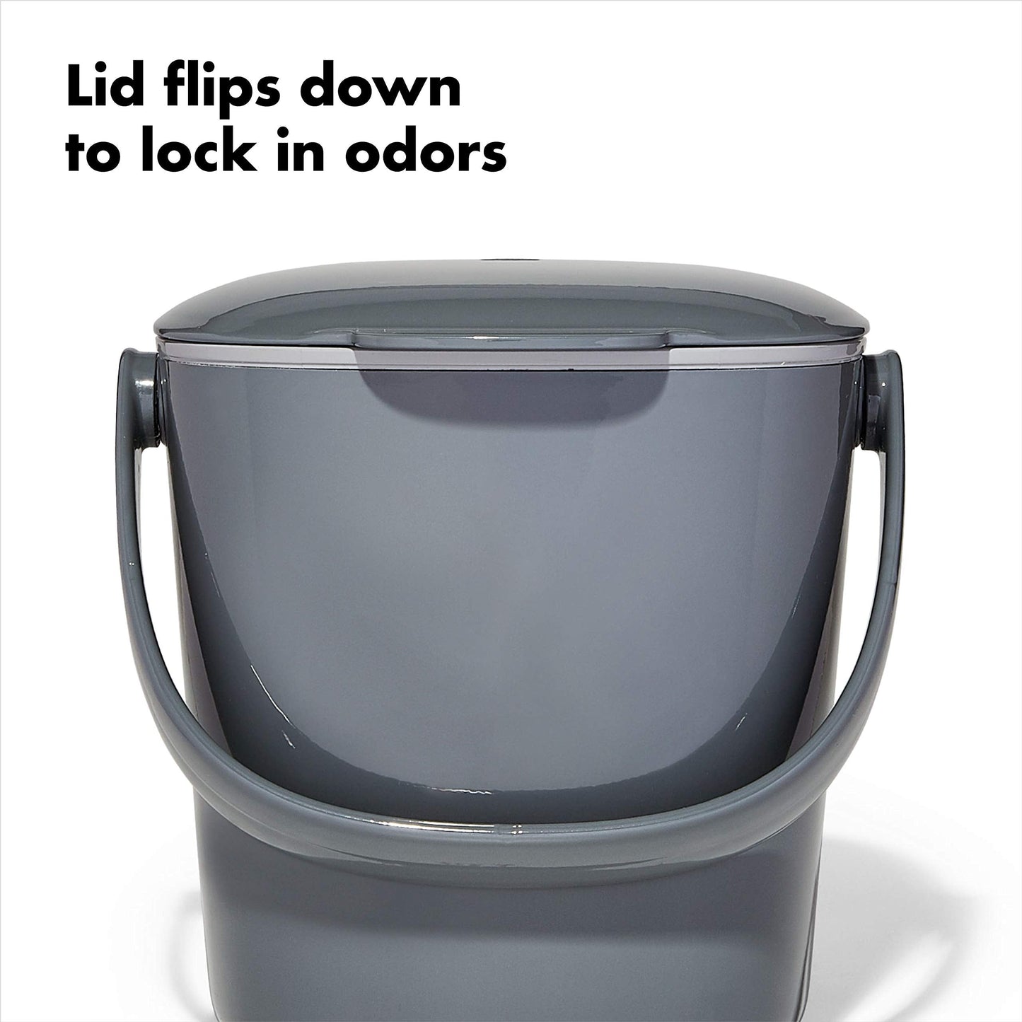 OXO Good Grips Easy-Clean Compost Bin, Charcoal - 0.75 GAL