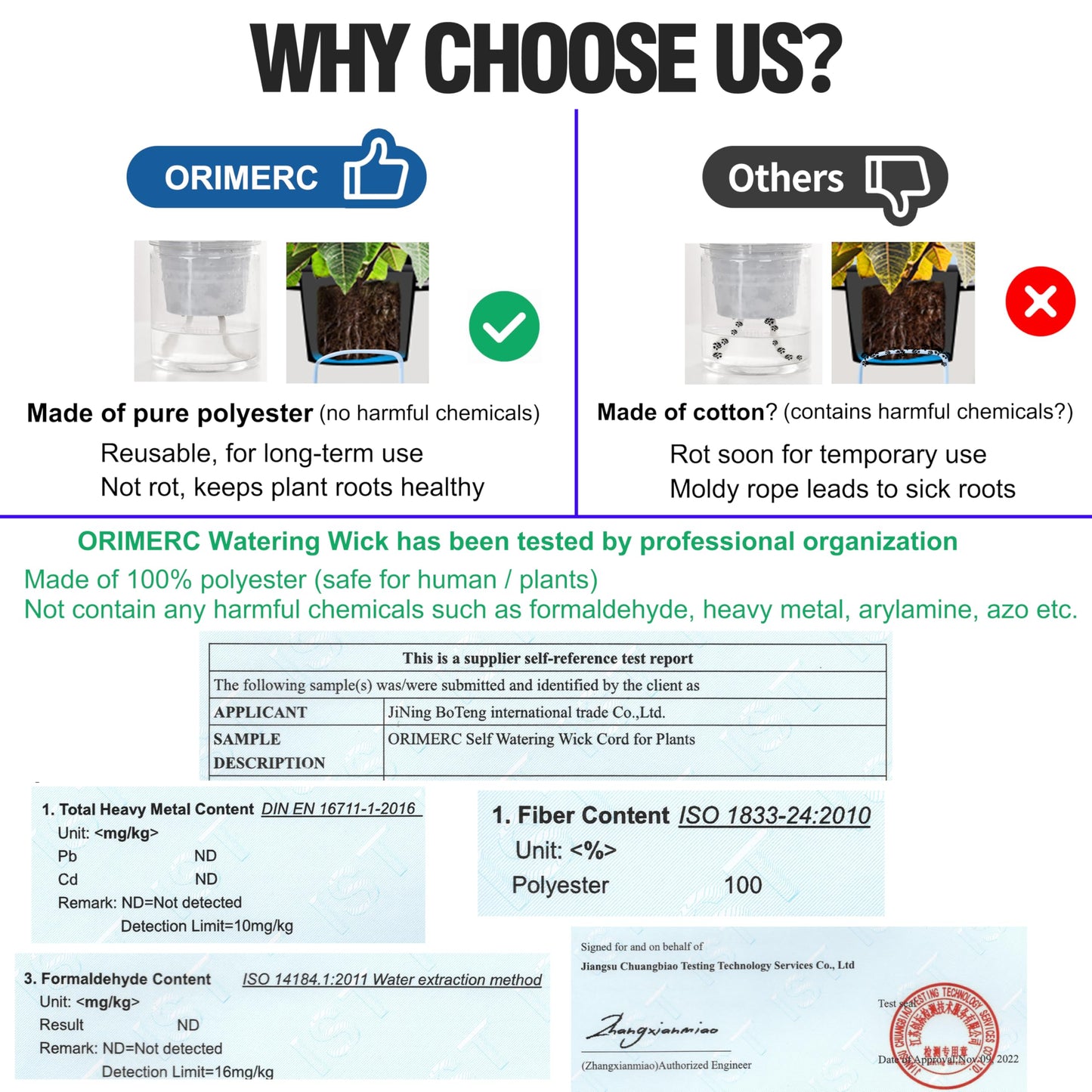 ORIMERC 60 feet 1/6 inch Self Watering Wick Cord for Vacation Self-Watering Planter Pot DIY Automatic Watering Device System Potted Plant Sitter Auto Drip Waterer to Water African Violet