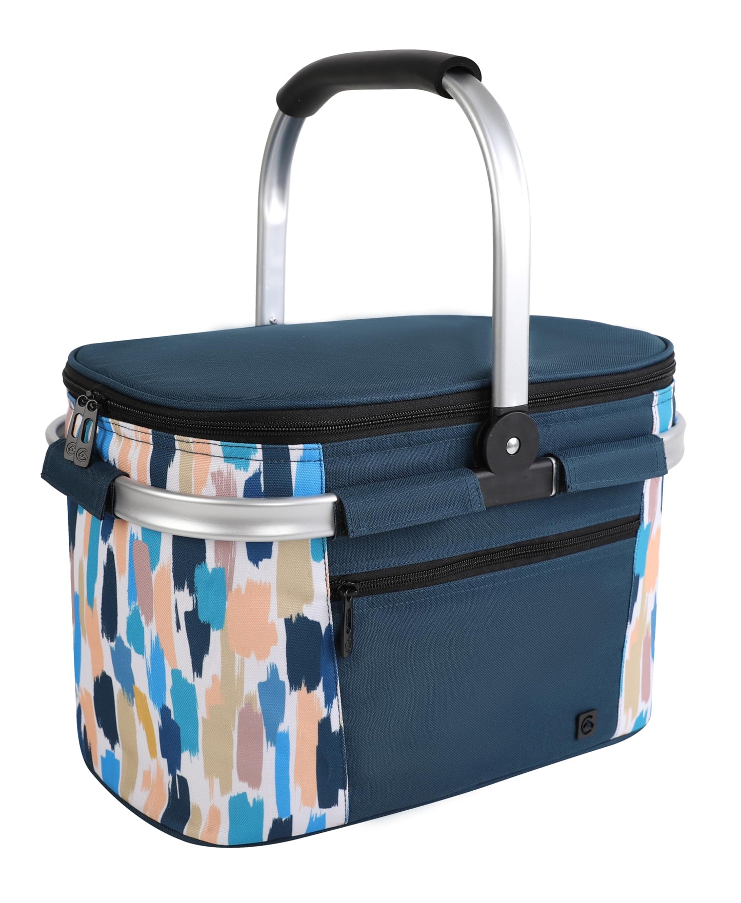 ALLCAMP Insulated Cooler Bag Portable Collapsible Picnic Basket Cooler with Sewn in Frame (Medium Graffiti Pattern)