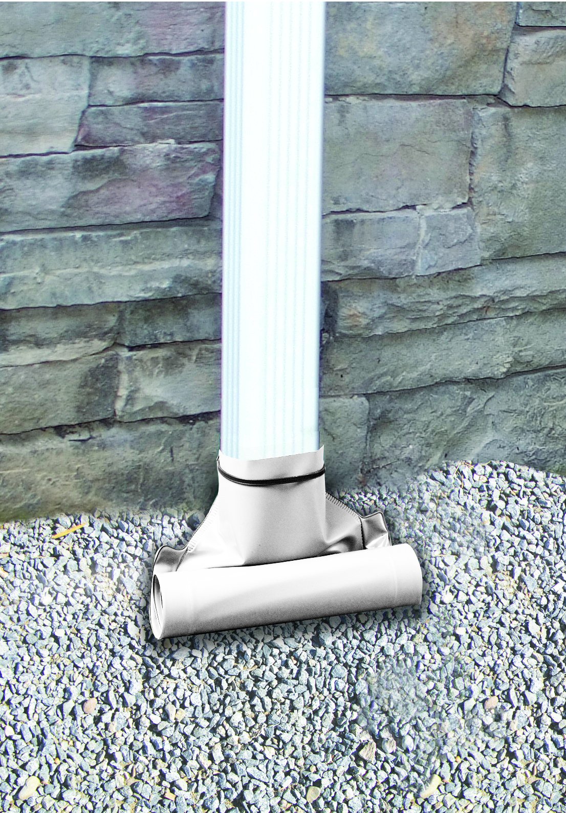 Frost King DE46WH Automatic Plastic Drain Away Downspout Extender, Extends 4-Feet, White