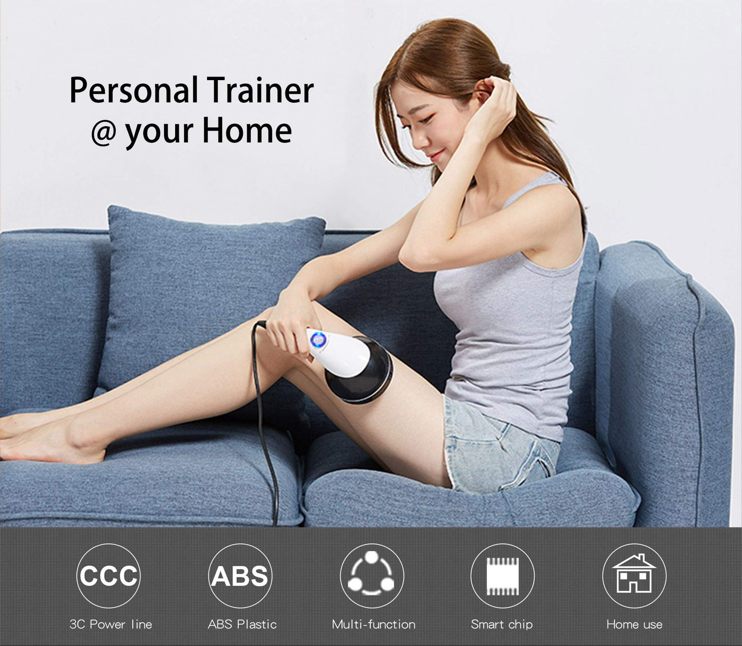 Handheld-Cellulite Massager, Body Sculpting-Machine Full Body Massager Hand Held Back-Massager Electric Foot Massager, Body Shaper for Women, Celulitis-Remover Machine with 4 Massage Wand Attachment