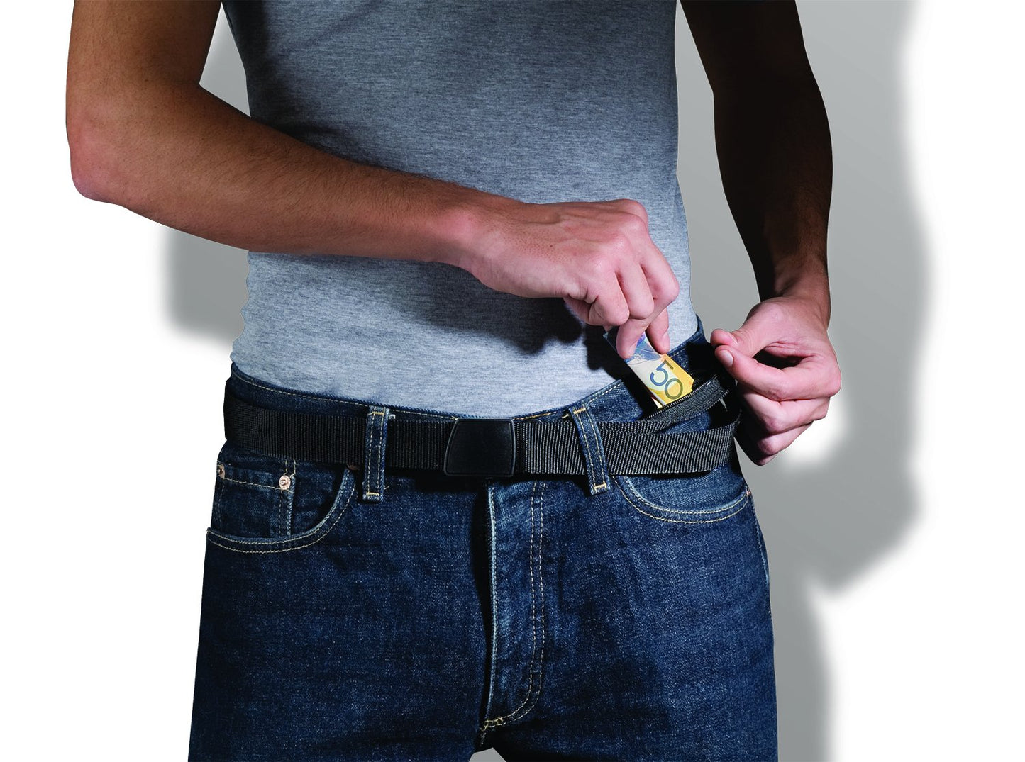 Pacsafe Cashsafe Anti-Theft Travel Belt Wallet, Black