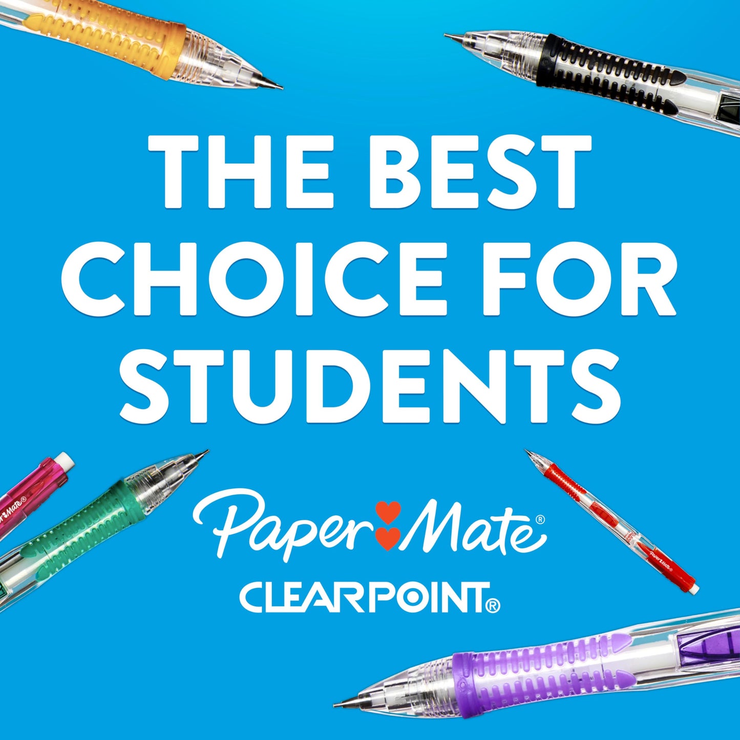 Paper Mate Clearpoint Mechanical Pencils 0.7mm HB #2 Pencil Lead 2 Pencils School Supplies Teacher Supplies Drawing Sketching 1 Lead Refill Set 2 Erasers