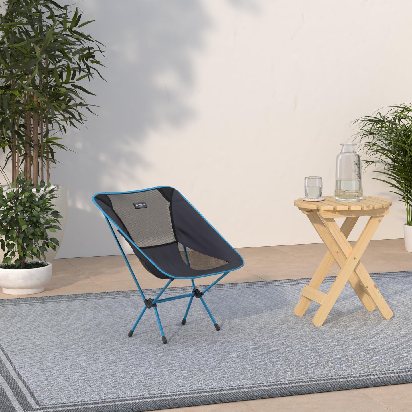 Helinox Chair One Original Lightweight Compact Collapsible Camping Chair Black/Blue, 2.1lbs Outdoor Chairs, Camping Chairs for Adult,Portable Chairs for Outside, Backpacking, Picnic, Adventures