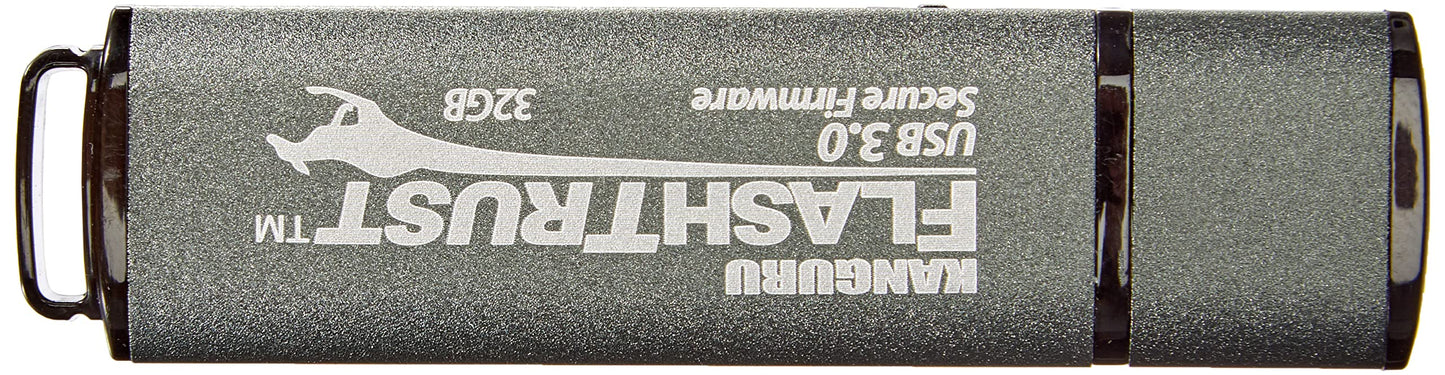 Kanguru Flash Trust – 32GB Secure Firmware Flash Drive – Write Protect Switch – SuperSpeed USB 3.0