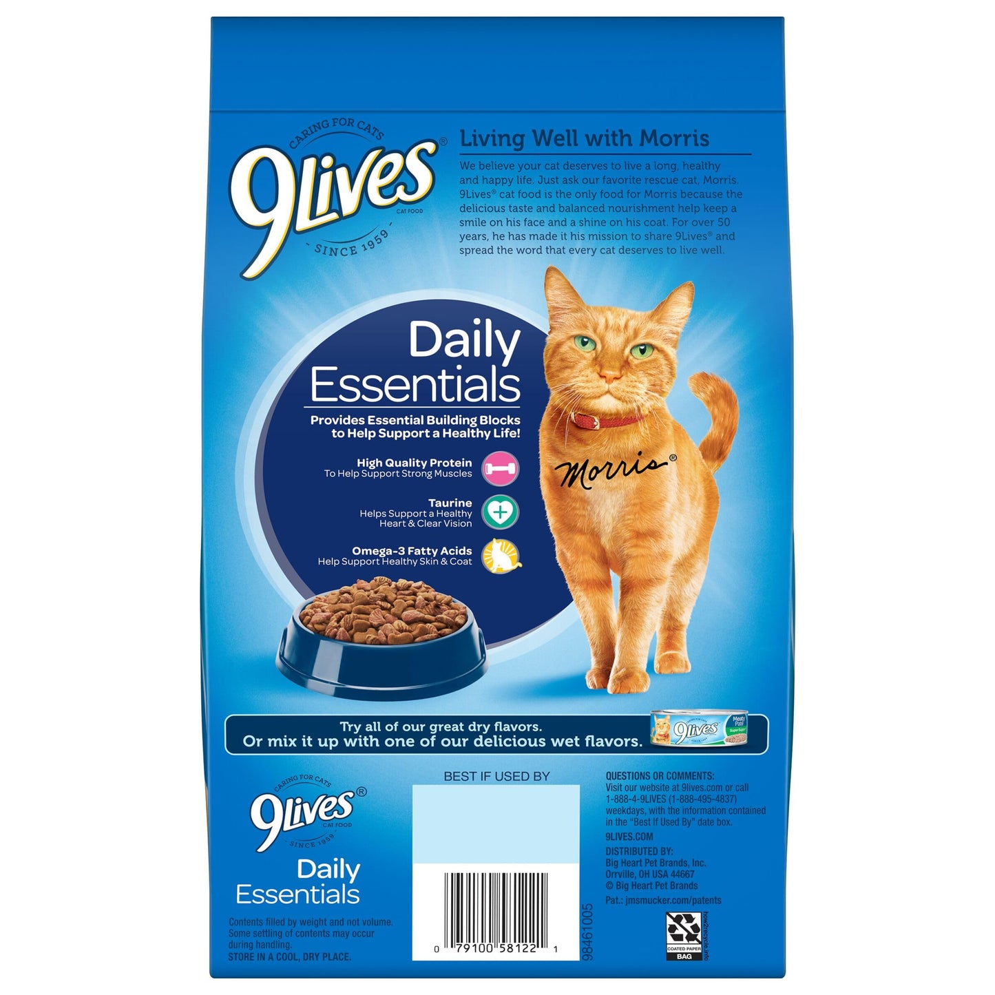 9Lives Daily Essentials Dry Cat Food, 3.15 Pound Bag (Pack of 4)