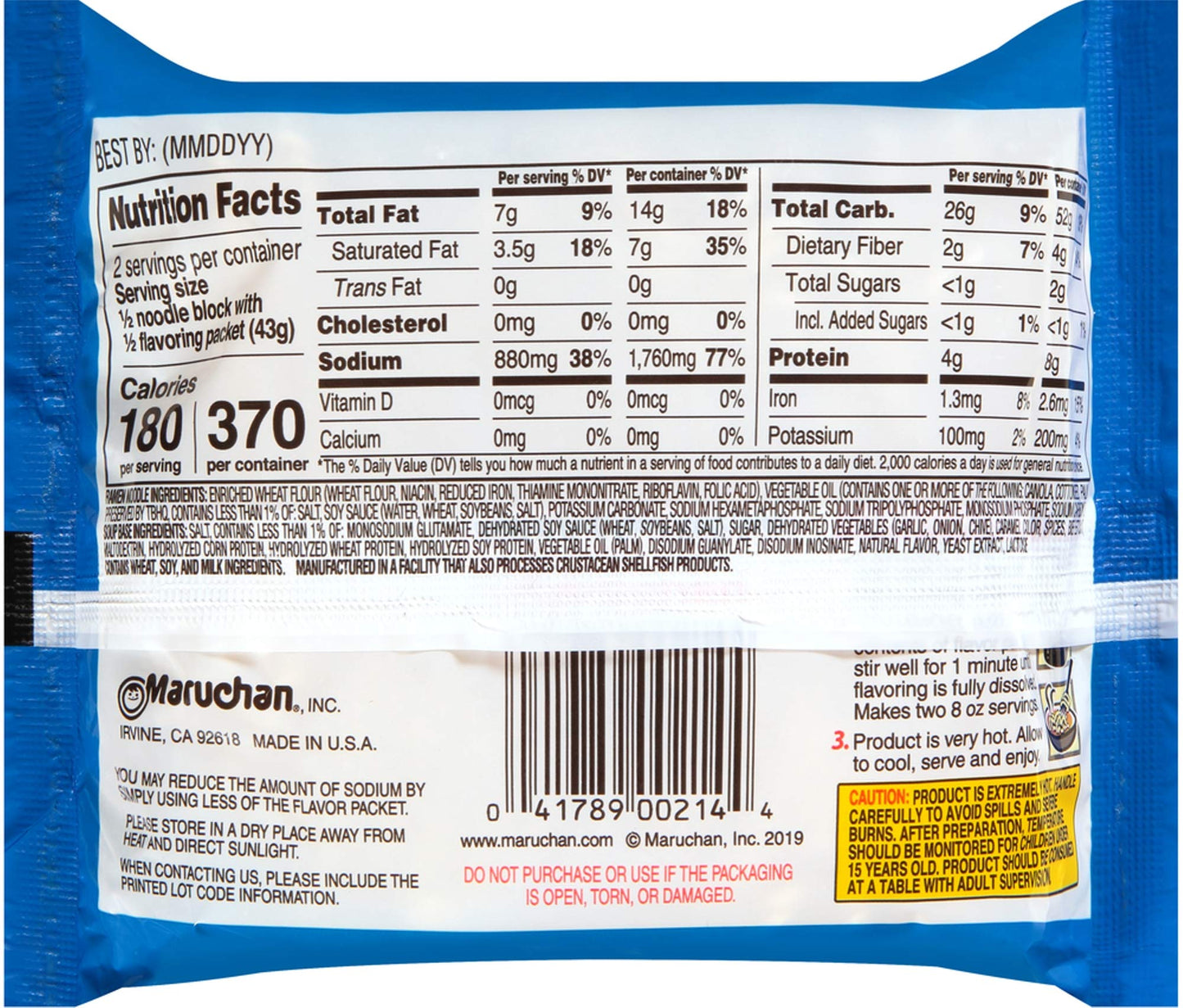 Maruchan Ramen Soy Sauce Flavor 3 ounce (24pk)