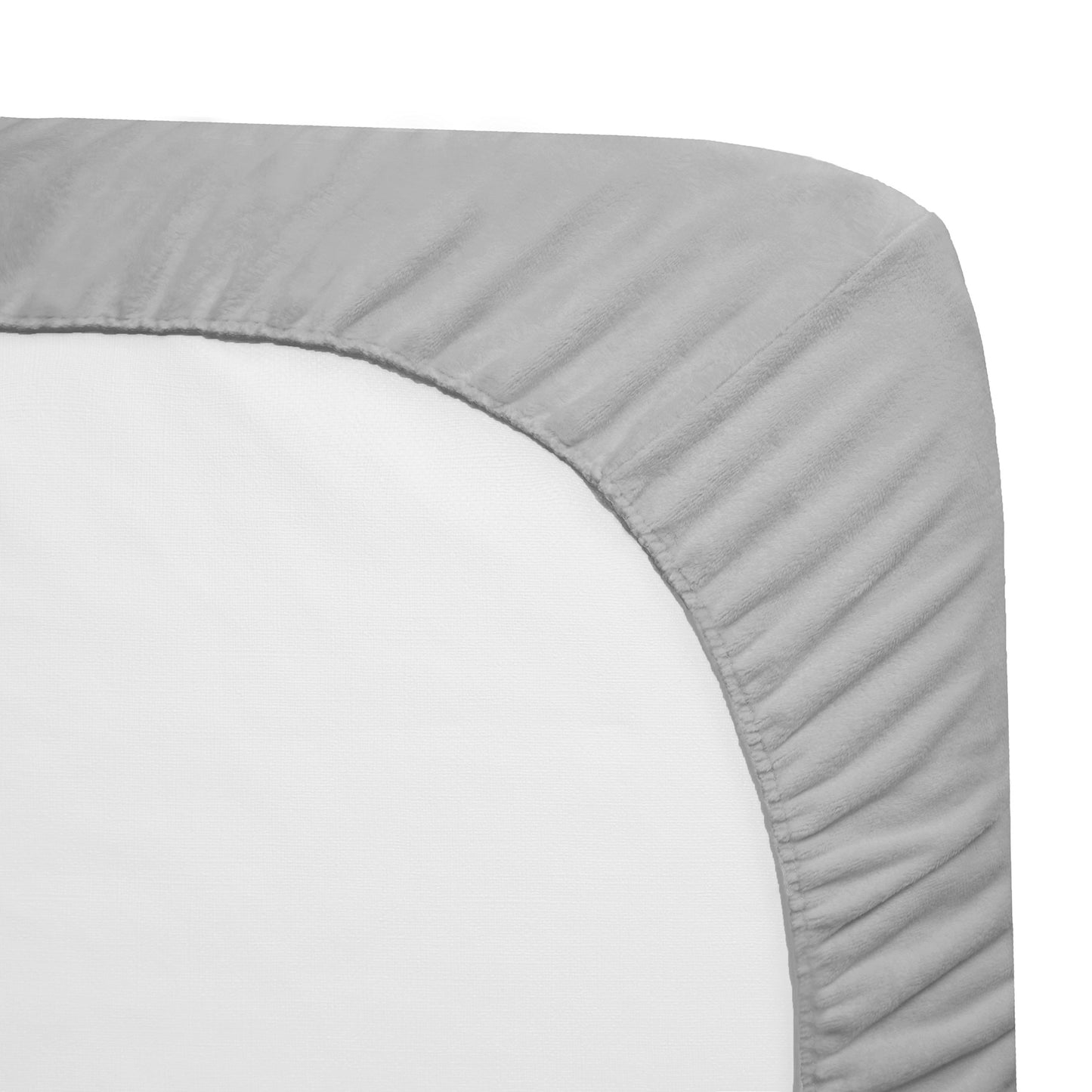 American Baby Company Heavenly Soft Chenille Fitted Pack N Play Playard Sheet 27" x 39", Warm and Cozy Chenille Pack and Play Sheet, Gray, for Boys and Girls, Fits Most Mini Crib Mattresses