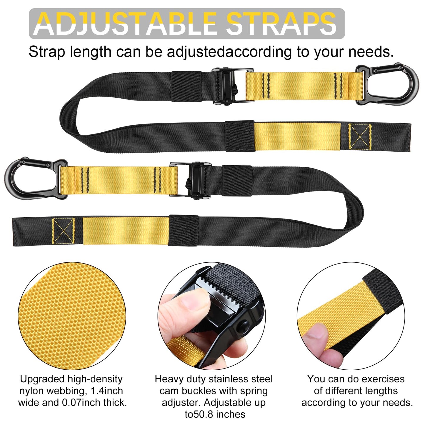 noxozoqm Home Resistance Training Kit for Home Gym - Resistance Bands Set with Handles, Door Anchor, Wall Mount, Guide for Full-Body Work.