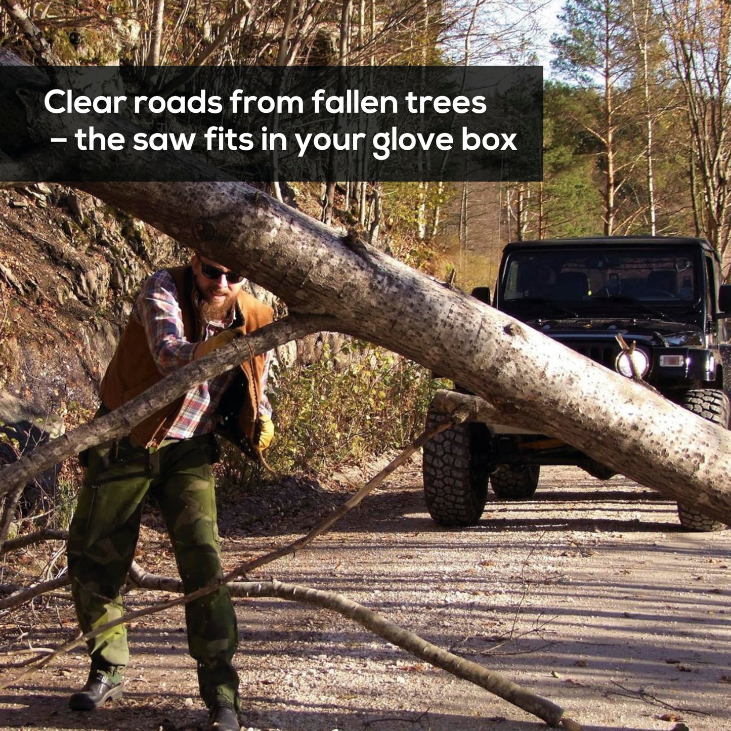 Nordic Pocket Saw 25.6 Inch Pocket Chainsaw with 33 Bi-Directional Teeth for Clearing Trails - Handy Backpacking Saw with Extra Large Nylon Handle Loops - for Survival and Emergency Situations