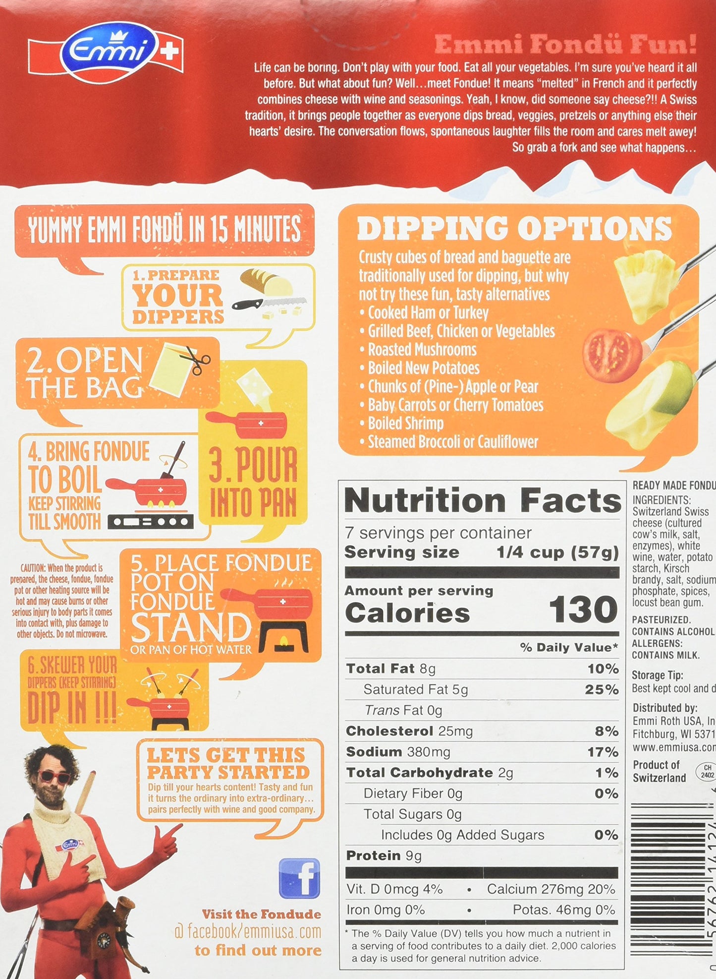 Fondue Suisse Swiss Fondue Cheese Ready to Use 400g