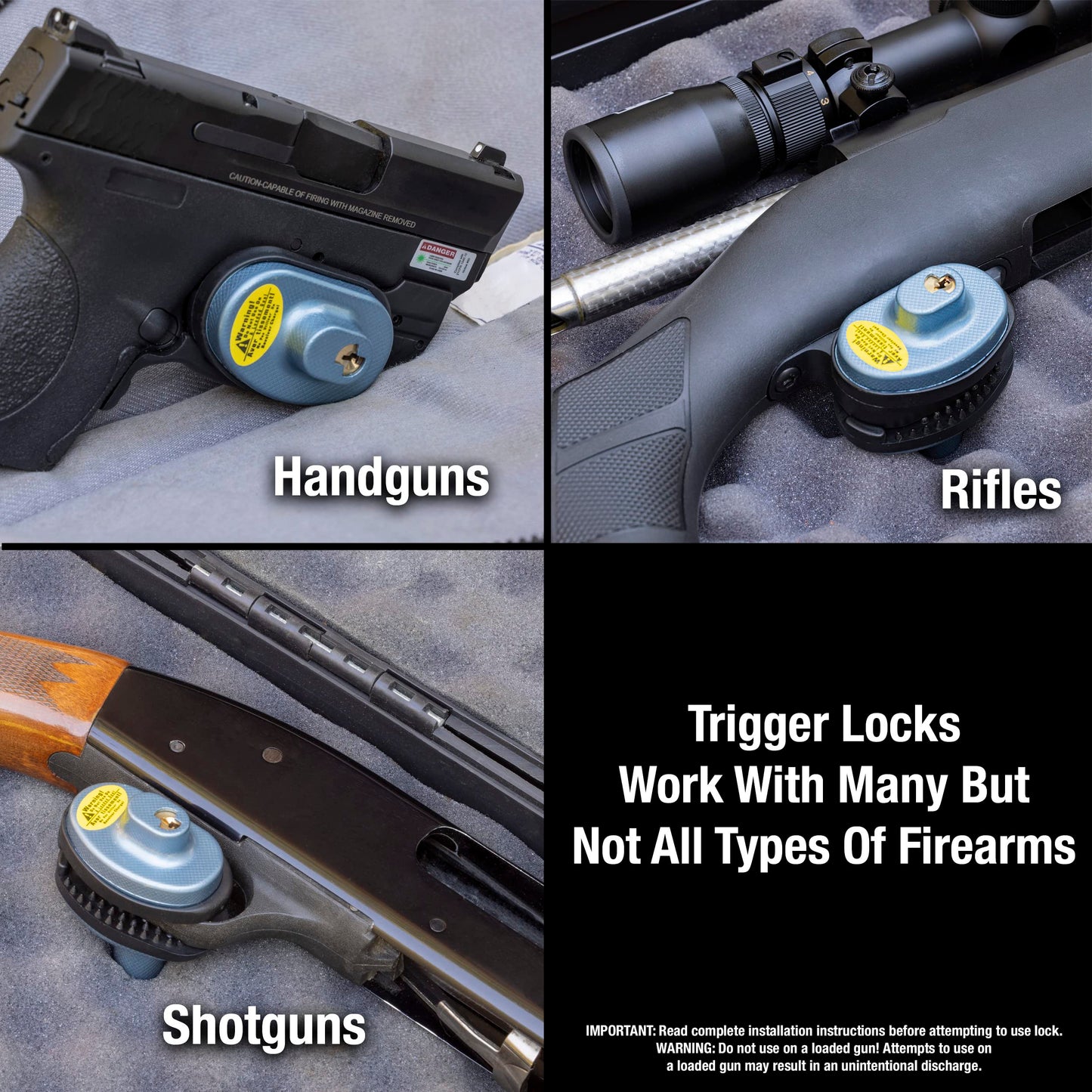 Master Lock 90TRISPT Gun Trigger Lock with Key, Pack 3 of Keyed-Alike