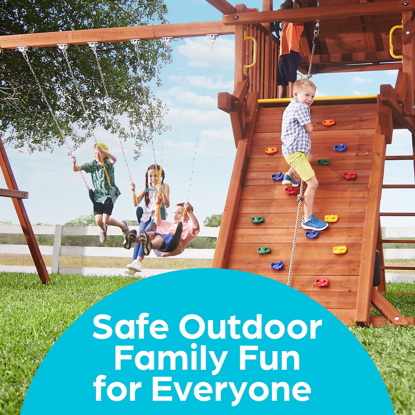 Jungle Gym Kingdom 2 Pack Swing Set Brackets – Premium, Heavy Duty, Steel A-Frame Bracket w/ Hardware - Includes Wood Screws & Washers