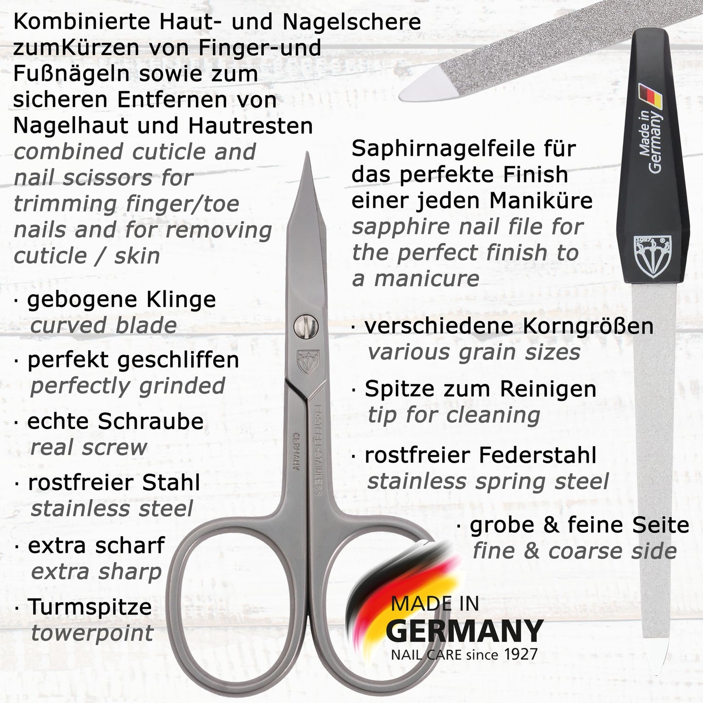 3 Swords Germany – MEN's kit - manicure pedicure beard ear ALL IN ONE - stainless steel tools