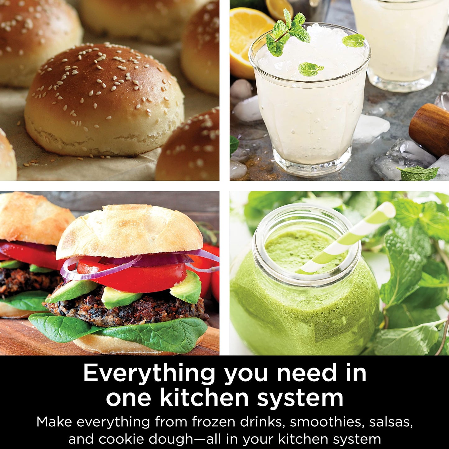 Ninja Blender & Food Processor Combo, Foodi Power Blender System for Smoothies, Bowls, Spreads & Shakes, 6 Functions, 72-oz Pitcher, To-Go Cups, Silver, SS401