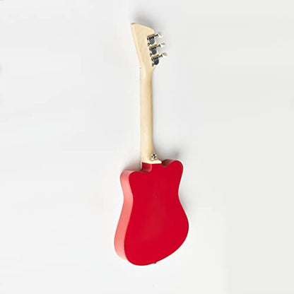 Loog Mini Acoustic kids Guitar for Beginners 3-strings Ages 3+ Learning app and lessons included Red