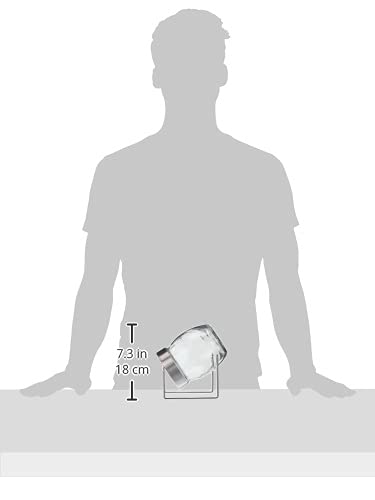 GEO Sprouting Jar - Italian Design - Glass Jar with Stainless Steel Screen, Rim, Stand on Ceramic Base