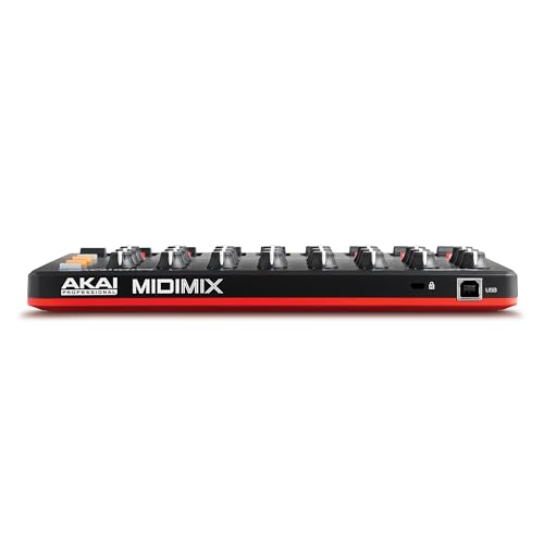 AKAI Professional MIDImix - USB MIDI Controller Mixer with Assignable Faders & Master Fader, 24 Knobs and 16 Buttons, 1 to 1 Mapping With Ableton Live