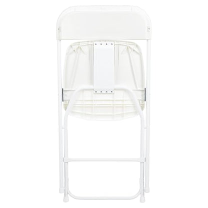 Flash Furniture Hercules Series Plastic Folding Chair - White - 4 Pack 650LB Weight Capacity Comfortable Event Chair-Lightweight Folding Chair