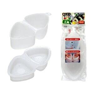 JapanBargain 1761, Japanese Sushi Mold Rice Ball Maker, Triangle Shape, Non Stick, White Color, Made in Japan