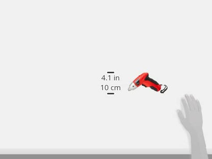 25-Piece Electric Screwdriver Set - Cordless Drill with LED Work Light, Automatic Spindle Lock, and Screw Driver Bits by Stalwart (Red)