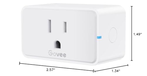 Govee Smart Plug 15A, WiFi Bluetooth Outlets 4 Pack Work with Alexa and Google Assistant, WiFi Plugs with Multiple Timers, Govee Home APP Group Control Remotely, No Hub Required, ETL&FCC Certified